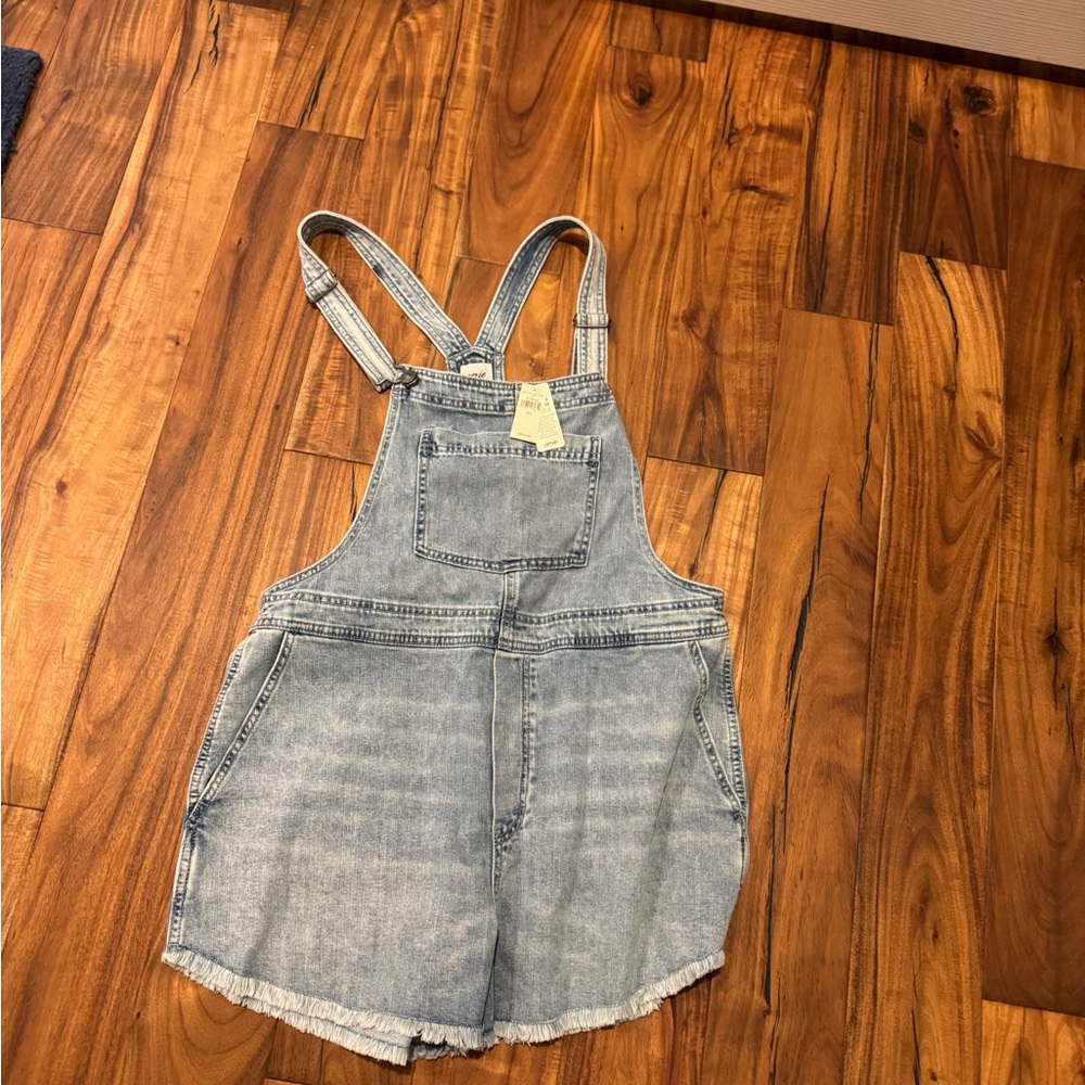 Aerie Denim Overall Romper